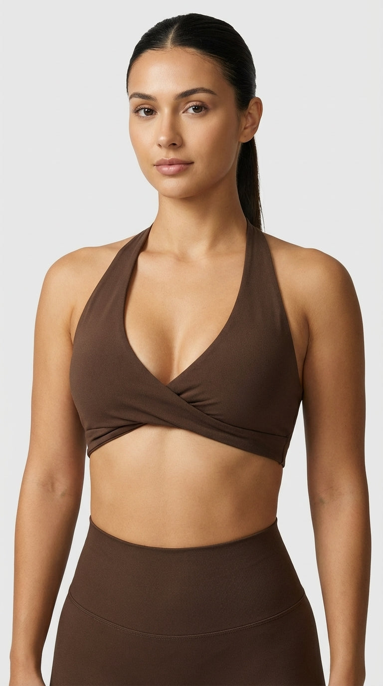 Sculpt Twist Bra – Cocoa Brown