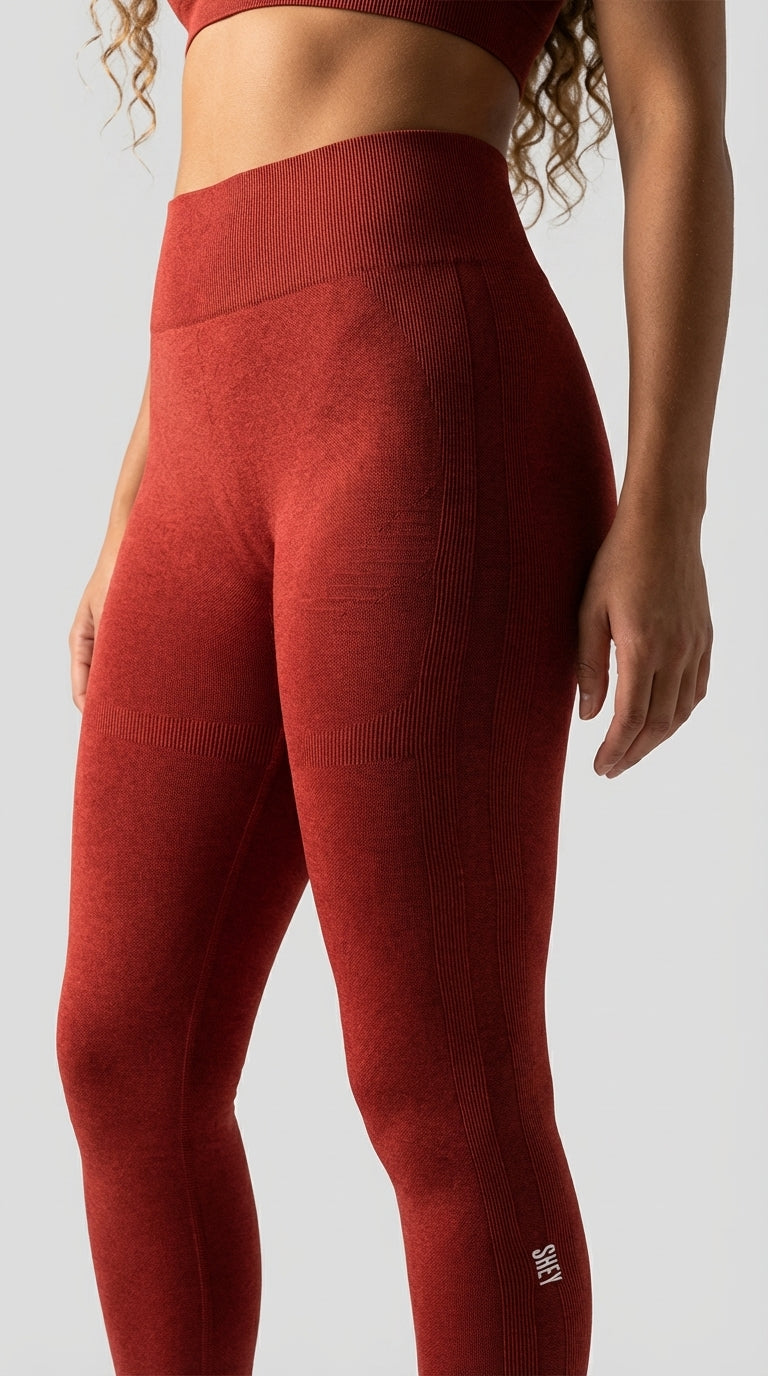 Sculpt Acid Washed Leggings - Burnt Rouge