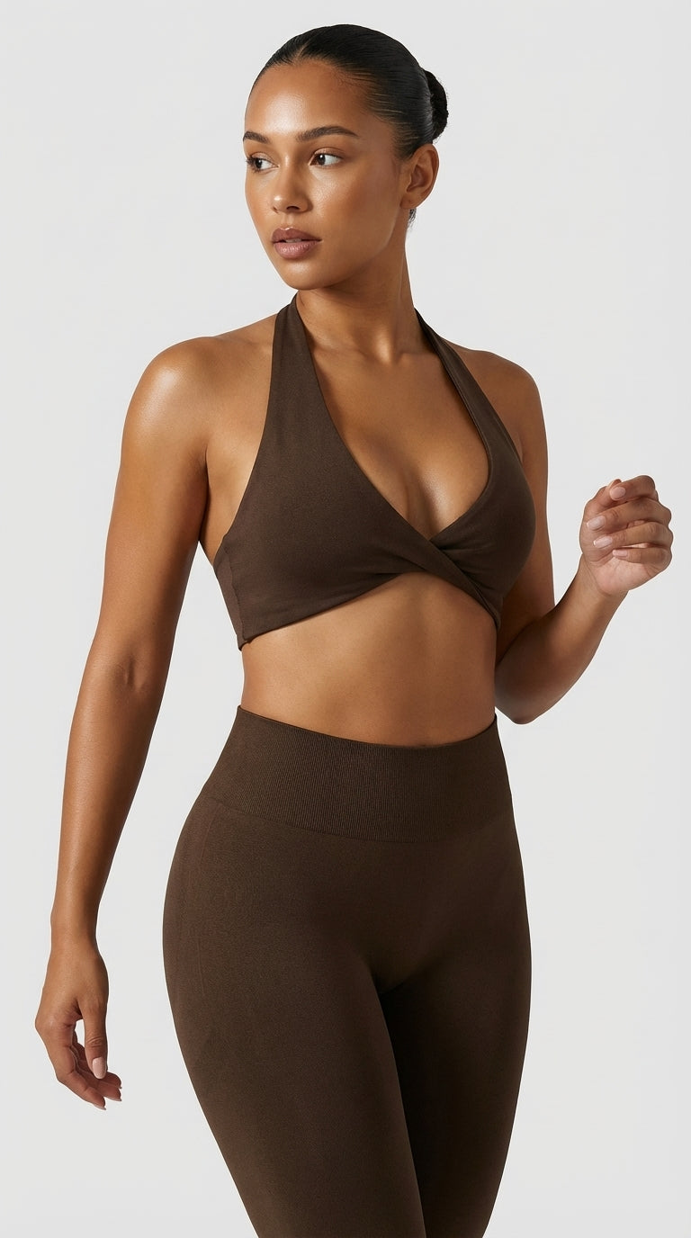 Sculpt Twist Bra – Cocoa Brown